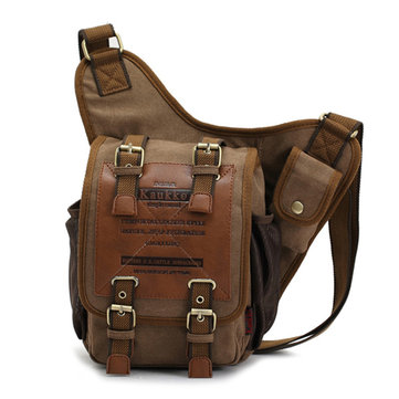 Men Retro Canvas Travel Shoulder Bags Recreation Messenger Bag ...